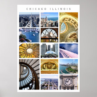 Chicago Architecture - snapshots of Chicago, IL Poster