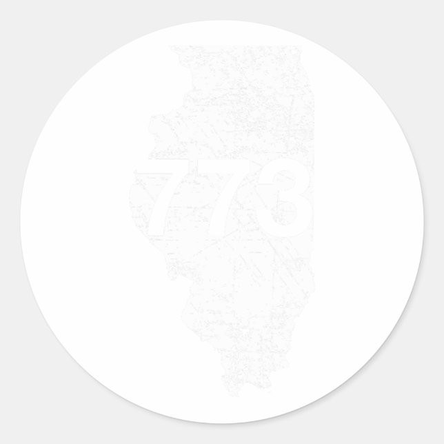 Chicago Area Code 773  Classic Round Sticker (Front)