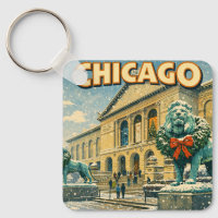 Chicago Art Institute in winter poster