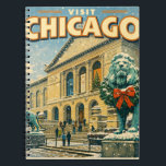 Chicago Art Institute in winter poster Notebook<br><div class="desc">The Art Institute of Chicago in winter</div>