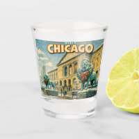 Chicago Art Institute in winter poster