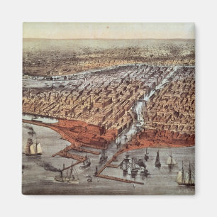 Chicago As it Was, c.1880 Magnet