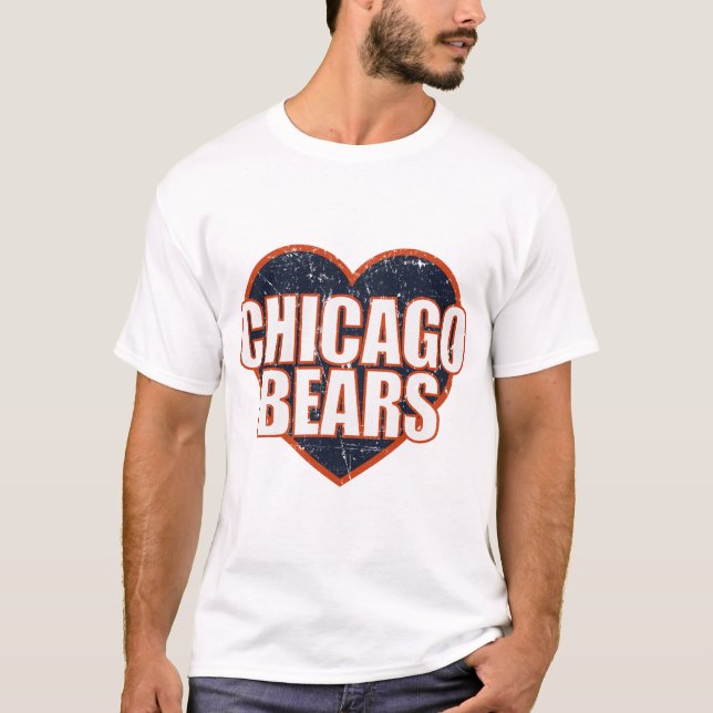 Chicago Bears Heart T-Shirt (Front)