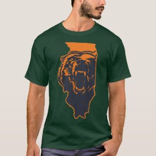 Chicago Bears Illinois NFL State Outline friend T-Shirt