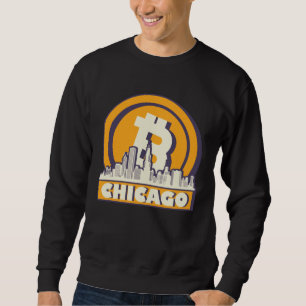 Chicago Bitcoin Maximalist  Bitcoin Chicago Skylin Sweatshirt
