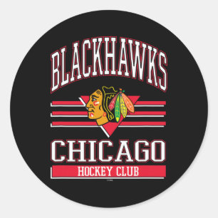Chicago Blackhawks Hockey Club Black Officially Li Classic Round Sticker