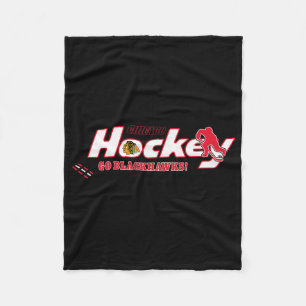 Chicago Blackhawks Hockey Gray Officially Licensed Fleece Blanket