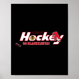 Chicago Blackhawks Hockey Gray Officially Licensed Poster