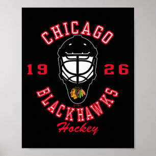 Chicago Blackhawks Hockey Mask Black Officially Li Poster