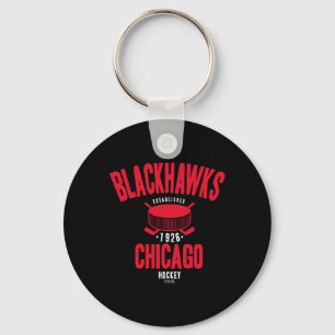 Chicago Blackhawks Hockey Puck Black Officially Li Key Ring