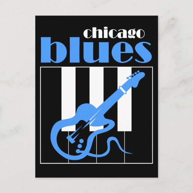 Chicago blues postcard (Front)