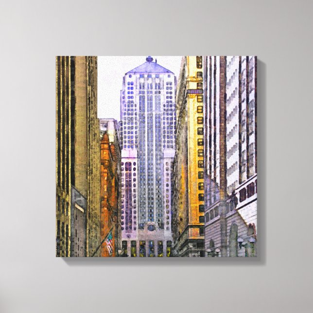 Chicago Board Of Trade - Square Canvas Art (Front)