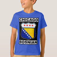 Chicago Bosnian American Design T-Shirt