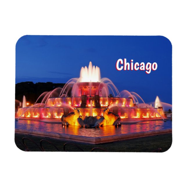 Chicago Buckingham Fountain Magnet (Horizontal)