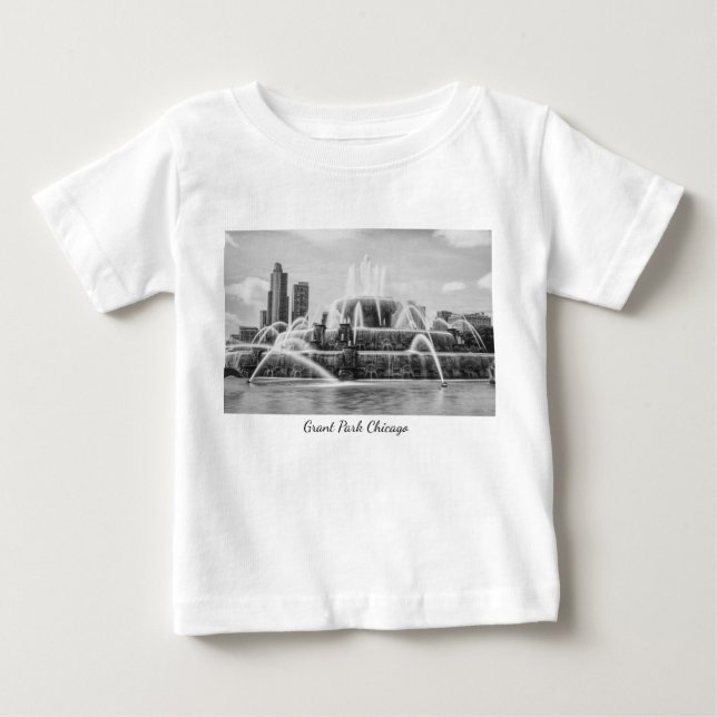 Chicago Buckingham Grayscale Baby T-Shirt (Front)