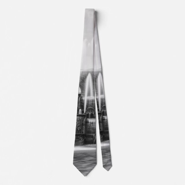 Chicago Buckingham Grayscale Neck Tie (Front)