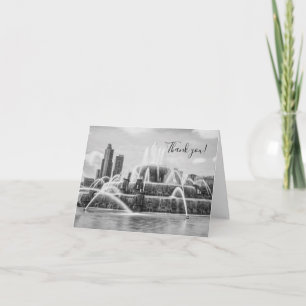 Chicago Buckingham Grayscale Thank You Card