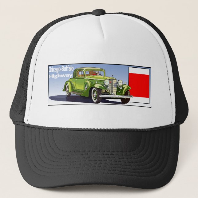 Chicago - Buffalo Highway National Auto Trail Trucker Hat (Front)