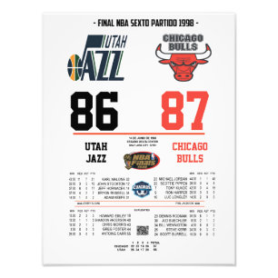 Chicago Bulls 1998 Finals Game 6 Poster – The Last