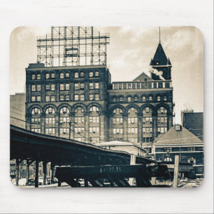 Chicago Central Rail Yards Train Depot ICRR 1960's Mouse Pad