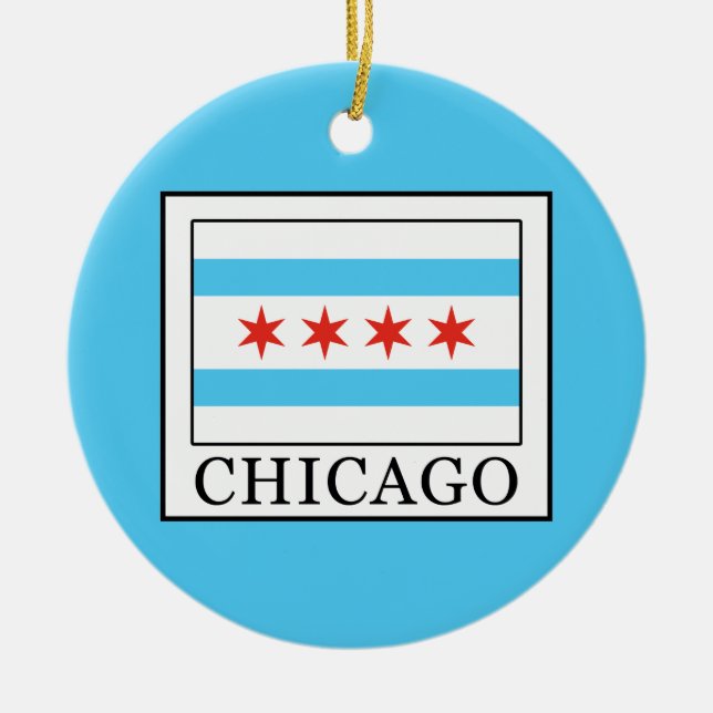 Chicago Ceramic Tree Decoration (Front)