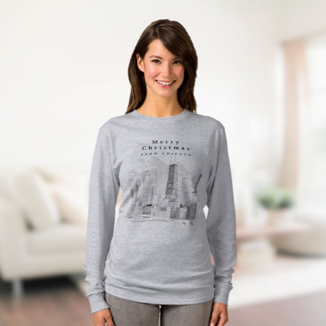 Chicago Christmas Holiday T-Shirt (Chicago Christmas Holiday T-Shirt)