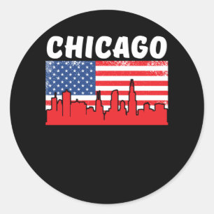 CHICAGO CITY CLASSIC ROUND STICKER