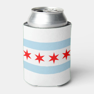 Chicago city flag can cooler