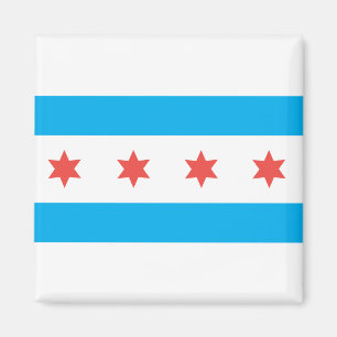 Chicago city flag magnet