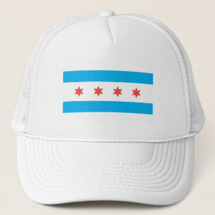 Chicago city flag trucker hat