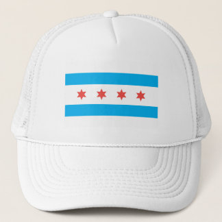 Chicago city flag trucker hat