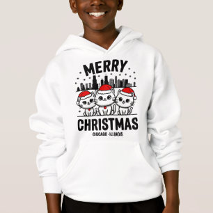Chicago City Illinois Merry Christmas USA