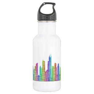 Chicago city skyline 532 ml water bottle