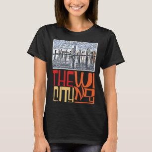 Chicago City Skyline  Chicago Skyline Silhouette T-Shirt