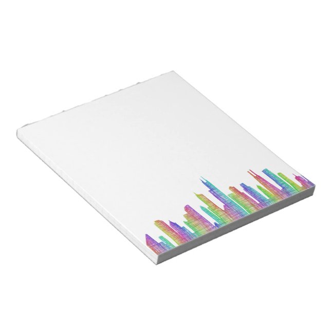 Chicago city skyline notepad (Angled)