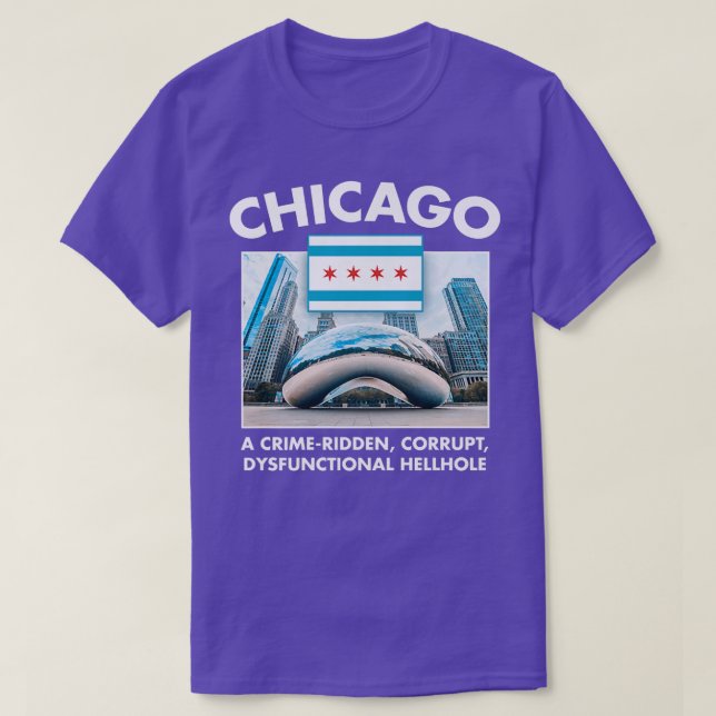 Chicago City Tourism Bean Lakeshore Pizza Hot Dog  T-Shirt (Design Front)
