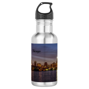 Chicago Cityscape Night New Stainless Steel Water 532 Ml Water Bottle