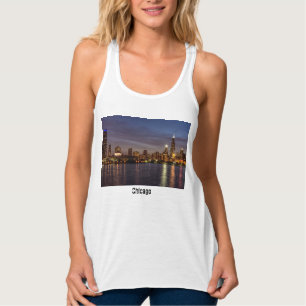 Chicago Cityscape Night Tank Top