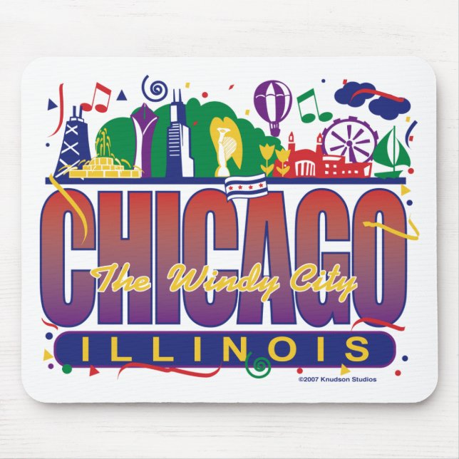 Chicago-Confetti Mouse Pad (Front)