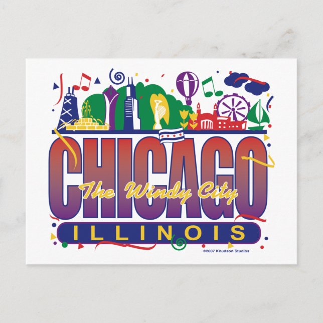 Chicago-Confetti Postcard (Front)