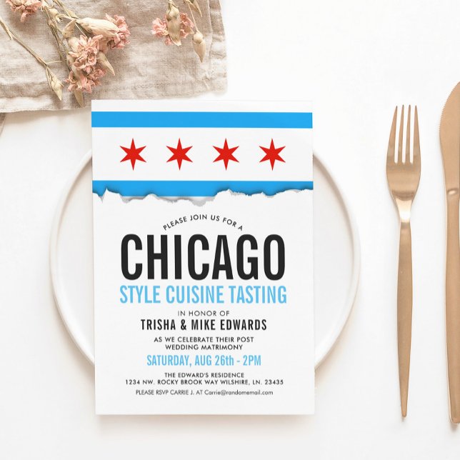 Chicago Cuisine | Party Flag Invite (Creator Uploaded)