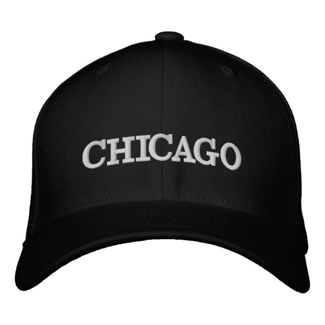 CHICAGO Custom Embroidered Basic Flexfit Wool Cap (Front)