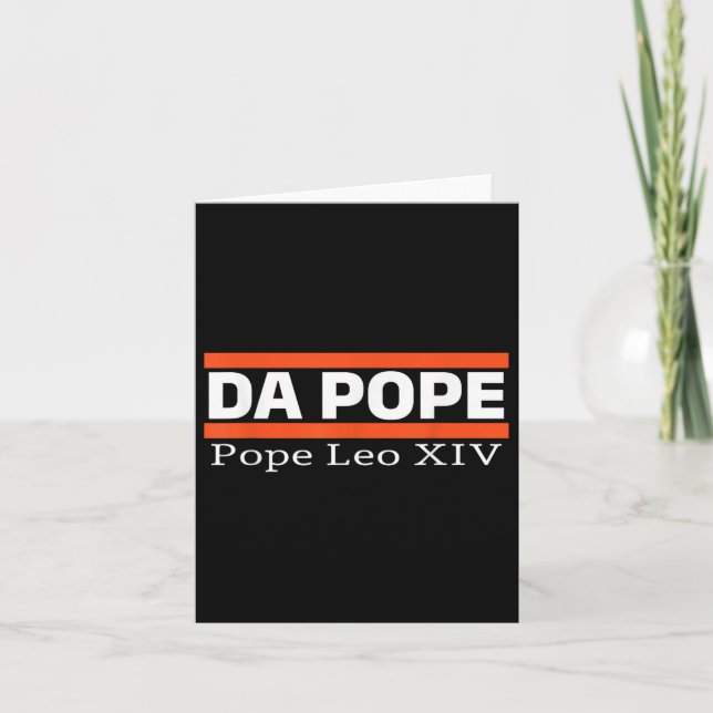 Chicago Da Pope Funny Humour Da Pope Catholic  Card (Front)