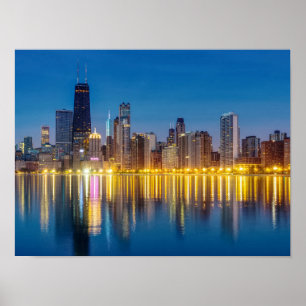 Chicago Dawn Cityscape Poster