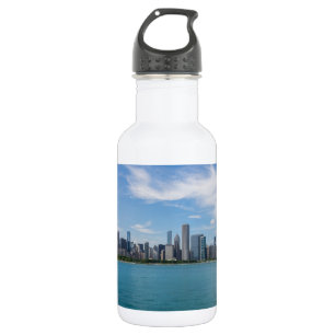 Chicago Day Cityscape Stainless Steel Water Bottle