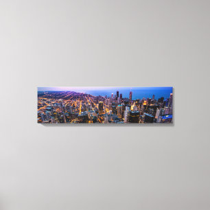 Chicago Downtown Aerial View Skyline Canvas Print