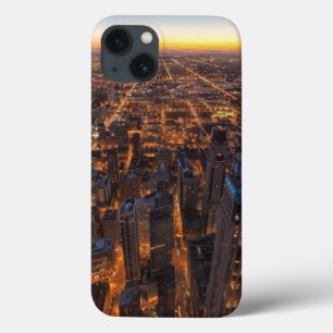 Chicago downtown at sunset iPhone 13 case