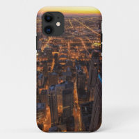 Chicago downtown at sunset