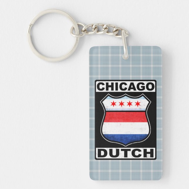 Chicago Dutch American Shield Keyring (Front)