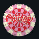 Chicago editable text Vintage Pink And Red Design<br><div class="desc">Chicago editable text Vintage Pink And Red Design Dart Board 🎯Add your text or name by selecting the personalisation option. Please let me know if you have additional questions and because Zazzle's customer support handles the customer experience you may reach Zazzle customer support by chat, phone or email as explained...</div>